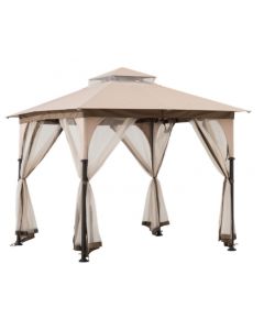 9x9 Column Gazebo(W/ Netting)