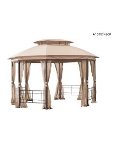 10x12 Jeffries Octagonal Gazebo(Post KD & W/ Netting)