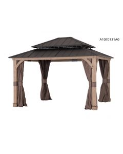 BEACON HILL 10x12FT HARDTOP WOOD GAZEBO