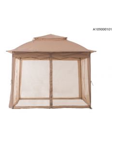 11x11 Portia PorTable Gazebo( Khaki,W/ Netting & Brown Carry Bag)