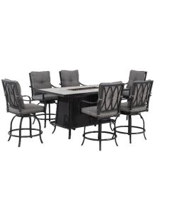 CANVAS Camrose 7-Piece Fire Dining Set