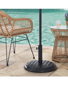 Sunjoy Universal 33 lb. Black Heavy Duty Cement Filled Patio Umbrella Base