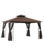 Regency Gazebo LDX withDark brown canopy