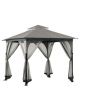 9x9 Column Gazebo(W/ Netting)