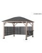 CANVAS Waterton 11x11 Privacy Panelled Skylight Gazebo