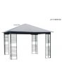 FOR LIVING Metropolis Gazebo Replacement Canopy