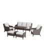 Windsor 6 Piece Conversation Dining Set(Mandel)