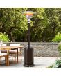 Sunjoy Patio Heater, 47,000 BTU Propane Outdoor Patio Heater with Safety Auto Shut Off Valve and Wheels