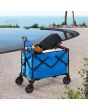 Sunjoy Collapsible Folding Wagon Cart with 255L Oversized Capacity and Big Wheels