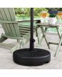 Sunjoy Universal Black Water & Sand Inject Spoke Texture Patio Umbrella Base